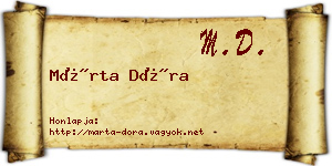Márta Dóra névjegykártya