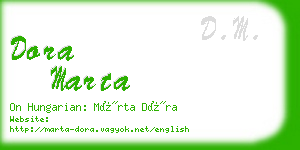 dora marta business card